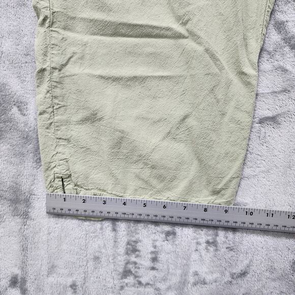 Vintage Erika Pants Womens XL Green Pull On Cotton High Rise Capri Drawstring - Picture 10 of 11
